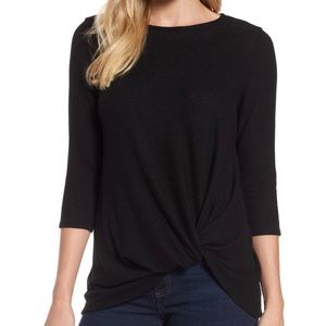 Gibson cozy twist front knit